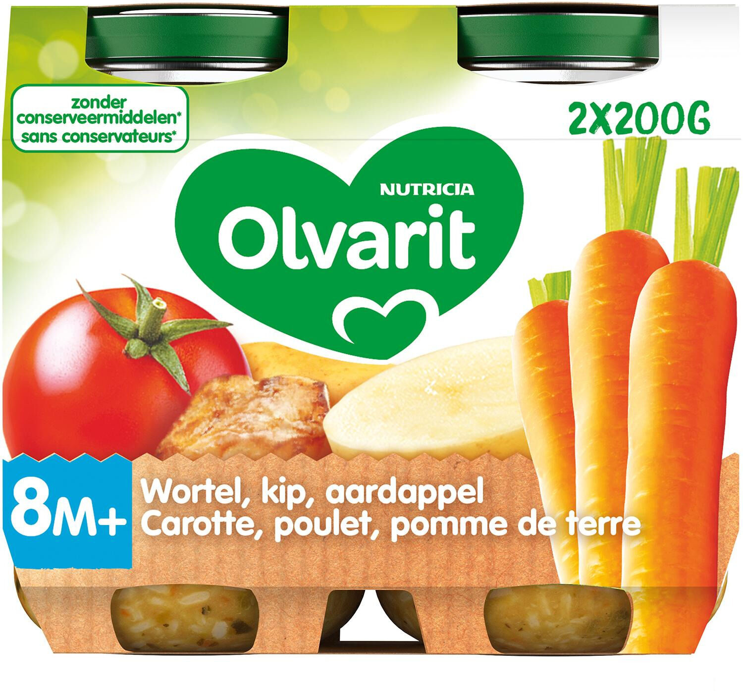 Olvarit Carotte Poulet Purée 2 x 200 g