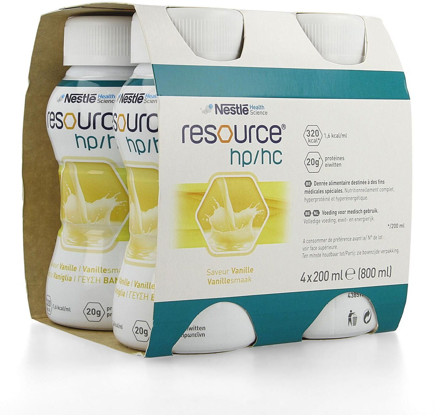 Nestle Resource HP HC Vanille 4 x 200 ml