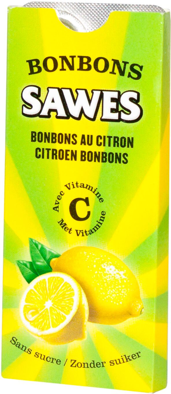 Sawes Bonbons au Citron Sans Sucre 10 Pièces