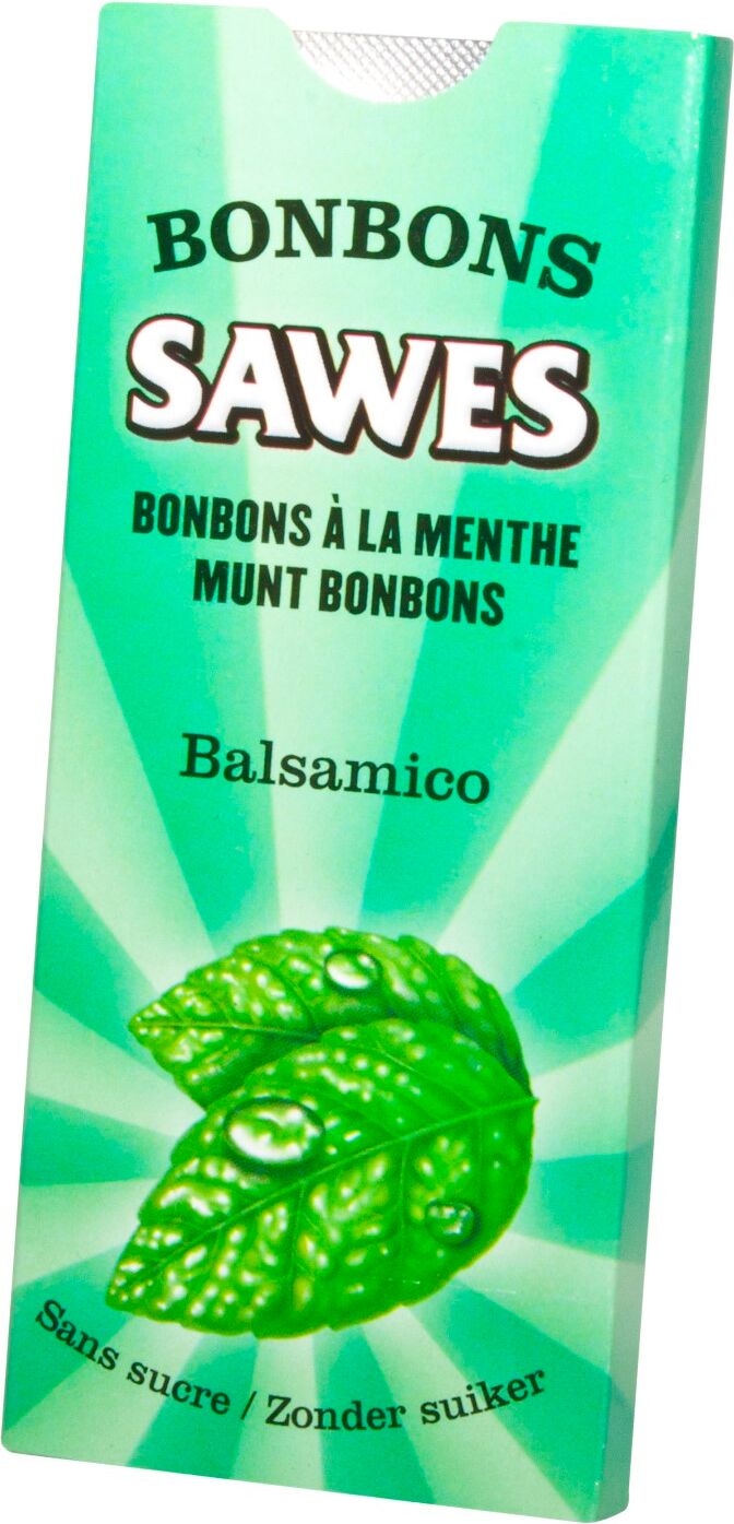 Sawes Bonbon Menthe Sans Sucre 10 Pièces