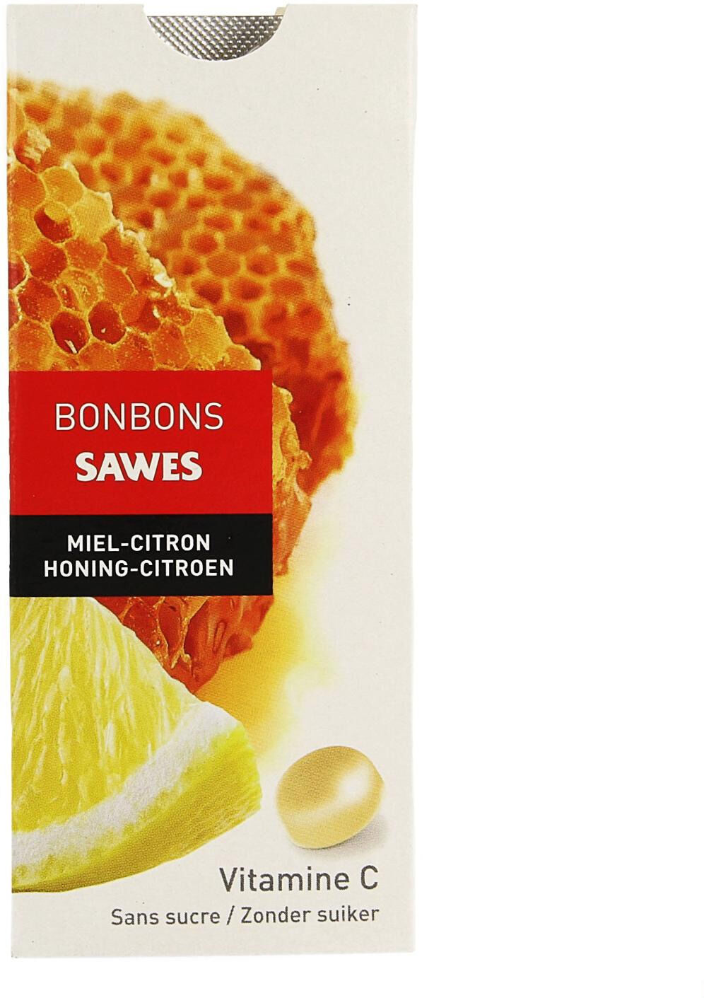 Sawes Bonbons Miel-Citron Sans Sucre 10 Pièces