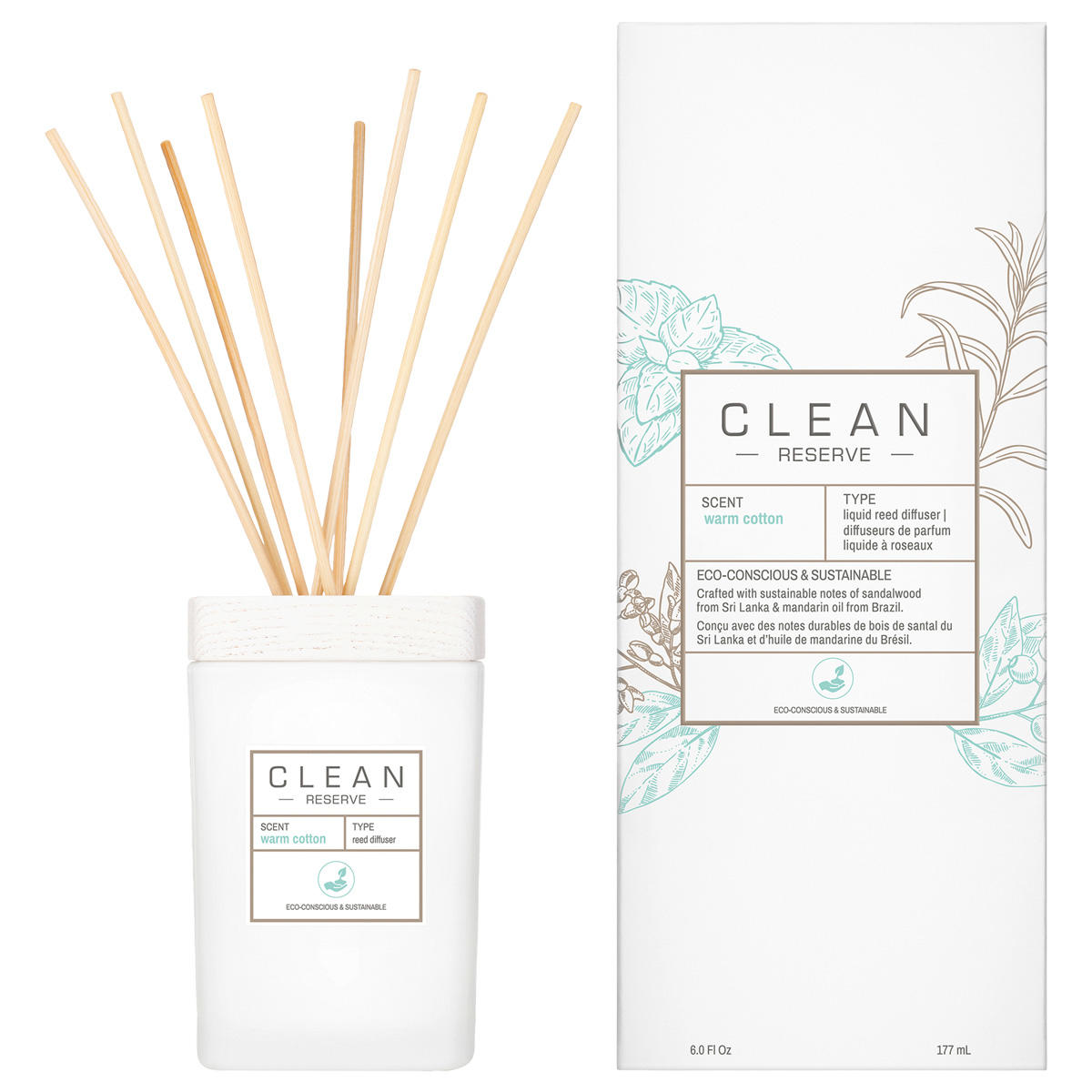 CLEAN RESERVE Home Collection Warm Cotton Diffuser 177 ml