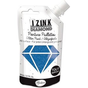 Izink - Diamond - Bleu - 80 ml - Peinture textile Izink - Diamond - Bleu - 80 ml - Peinture textile