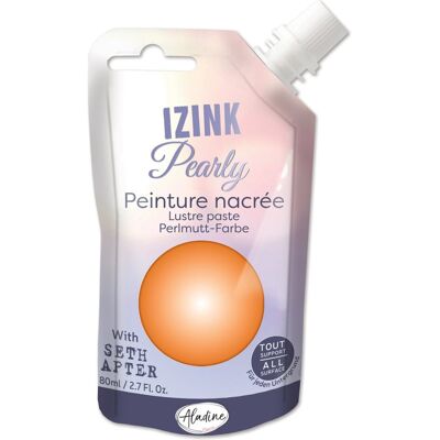 Peinture textile 3D nacrée izink pearly orange - tangerine 80 ml - Aladine - Mondial Tissus Peinture textile 3D nacrée izink pearly orange - tangerine 80 ml - Aladine - Mondial Tissus