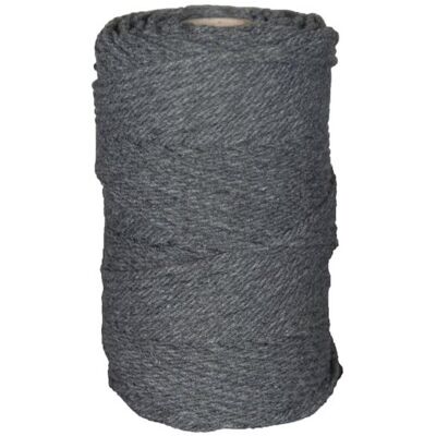 Pelote corde macramé coton torsadée anthracite 250g 3mmx60m - Artemio - Mondial Tissus Pelote corde macramé coton torsadée anthracite 250g 3mmx60m - Artemio - Mondial Tissus