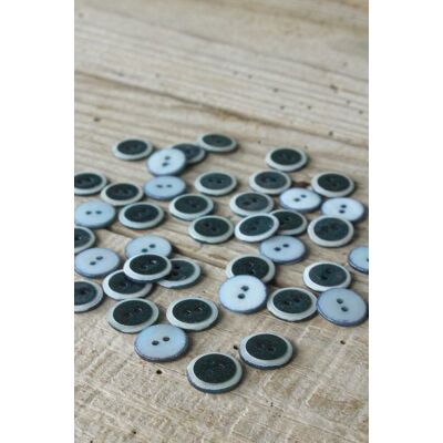 Lot de 5 boutons Duo dark lagune 12 mm - Eglantine et Zoé - Mondial Tissus Lot de 5 boutons Duo dark lagune 12 mm - Eglantine et Zoé - Mondial Tissus