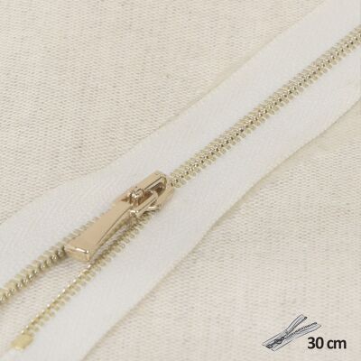 Mondial Tissus - FineMesh30 - Blanc - 30 cm - Fermeture éclair Mondial Tissus - FineMesh30 - Blanc - 30 cm - Fermeture éclair
