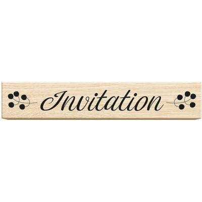 Tampons en bois rectangle inscription "Invitation" - Aladine - Mondial Tissus Tampons en bois rectangle inscription "Invitation" - Aladine - Mondial Tissus