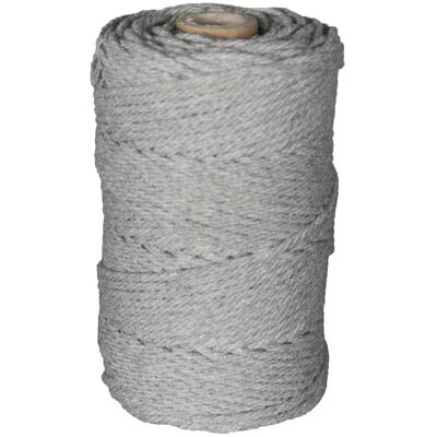 Pelote corde macramé coton torsadée anthracite 4mmx33m 250g - Artemio - Mondial Tissus Pelote corde macramé coton torsadée anthracite 4mmx33m 250g - Artemio - Mondial Tissus