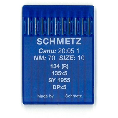 Aiguilles industrielles 134r/135x5 x100 NM70 Schmetz - Mondial Tissus Aiguilles industrielles 134r/135x5 x100 NM70 Schmetz - Mondial Tissus