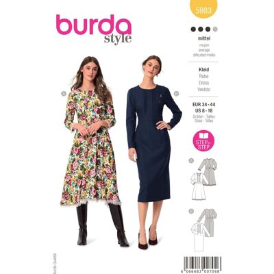 Burda - 5983 - Taille 36-46 - Robe avec ceinture - Sewing pattern Burda - 5983 - Taille 36-46 - Robe avec ceinture - Sewing pattern