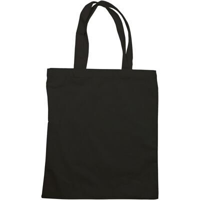 Tote bag noir coton épais 34 x 38cm - Aladine - Mondial Tissus Tote bag noir coton épais 34 x 38cm - Aladine - Mondial Tissus