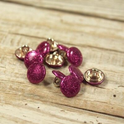 Mondial Tissus - Shiny - Magenta - 10 mm - Button Mondial Tissus - Shiny - Magenta - 10 mm - Button