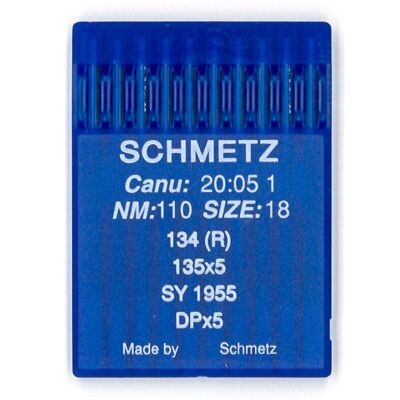 Aiguilles industrielles 134r/135x5 x100 NM110 Schmetz - Mondial Tissus Aiguilles industrielles 134r/135x5 x100 NM110 Schmetz - Mondial Tissus