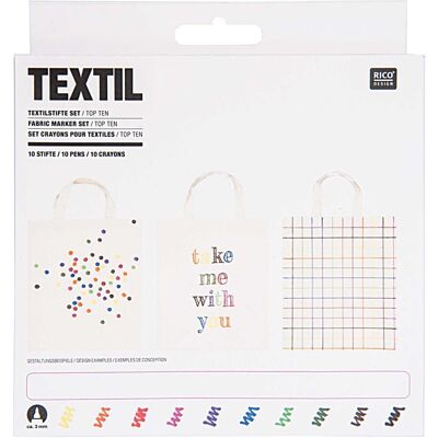 Set de 10 feutres textiles - Rico Design - Rico Design - Mondial Tissus Set de 10 feutres textiles - Rico Design - Rico Design - Mondial Tissus
