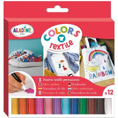 Feutre colors tissu enfant - Aladine - Mondial Tissus Feutre colors tissu enfant - Aladine - Mondial Tissus