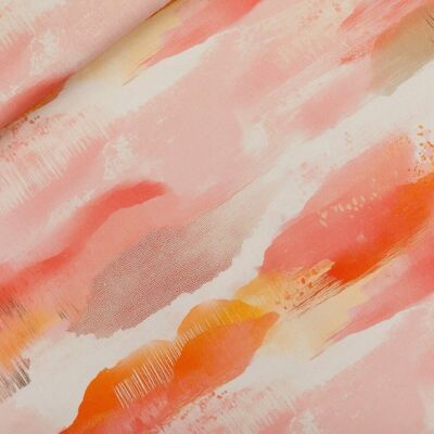 Tissu mélange Lin viscose imprimé Ember Horizon rose - See You At Six - See You at Six - Mondial Tissus Tissu mélange Lin viscose imprimé Ember Horizon rose - See You At Six - See You at Six - Mondial Tissus