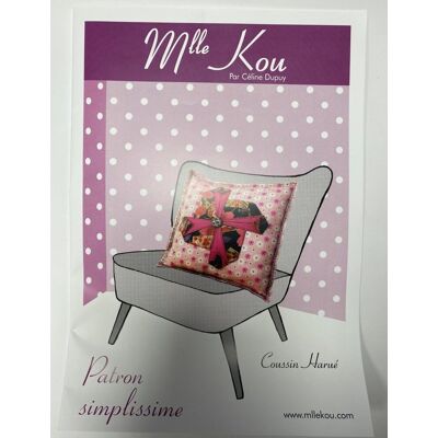 Patron Harvé coussin - Mlle Kou - Mlle Kou - Mondial Tissus Patron Harvé coussin - Mlle Kou - Mlle Kou - Mondial Tissus