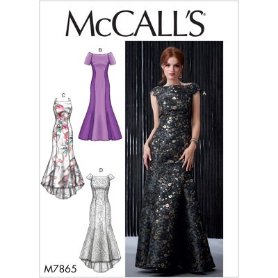 McCall's 7865A5 - Robe de soirée avec traîne - Silhouette moulante McCall's 7865A5 - Robe de soirée avec traîne - Silhouette moulante