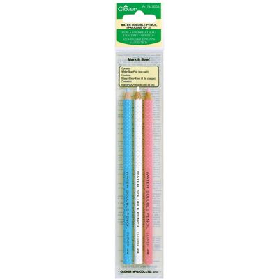 Clover - Fabric Crayons - Pink - Blue - White - x3 Clover - Fabric Crayons - Pink - Blue - White - x3