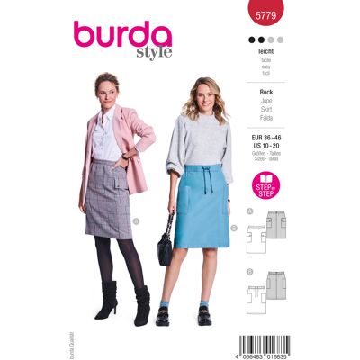 Patron burda n° 5779 jupe 36-46 - Burda - Mondial Tissus Patron burda n° 5779 jupe 36-46 - Burda - Mondial Tissus