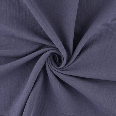 Tissu à draps double gaze bleu orage - MT - Mondial Tissus Tissu à draps double gaze bleu orage - MT - Mondial Tissus