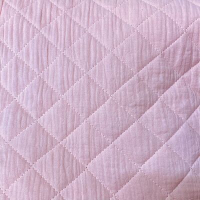 Tissu Double gaze gaufrée matelassée épaisse blush - Mondial Tissus Tissu Double gaze gaufrée matelassée épaisse blush - Mondial Tissus