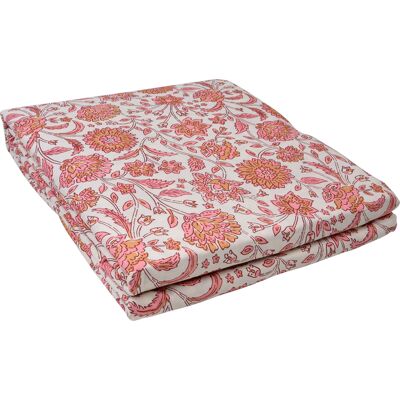 Housse de couette Manola rose 220 x 240 cm - MT - Mondial Tissus Housse de couette Manola rose 220 x 240 cm - MT - Mondial Tissus