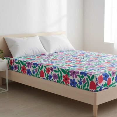 Drap housse Daisy 160x200cm - MT - Mondial Tissus Drap housse Daisy 160x200cm - MT - Mondial Tissus