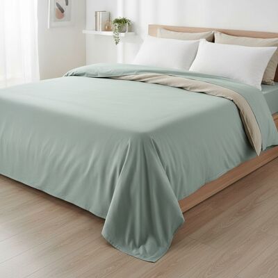 Drap plat percale vert d'eau 240x300cm MT - MT - Mondial Tissus Drap plat percale vert d'eau 240x300cm MT - MT - Mondial Tissus