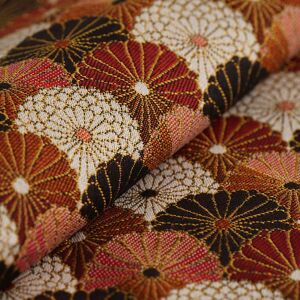 Tissu jacquard Samourai rose - MT - Mondial Tissus Tissu jacquard Samourai rose - MT - Mondial Tissus