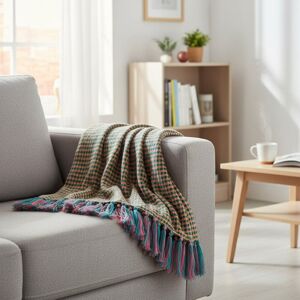 Mondial Tissus - Plaid vichy multicolore - 130x170 cm - Multicolor - Plaid Mondial Tissus - Plaid vichy multicolore - 130x170 cm - Multicolor - Plaid