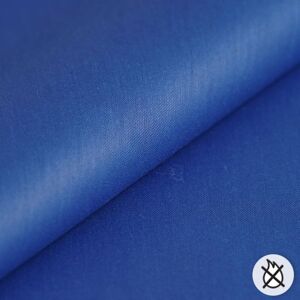 Tissu pour doublure Chintz non feu bleu royal 280 cm - Mondial Tissus Tissu pour doublure Chintz non feu bleu royal 280 cm - Mondial Tissus