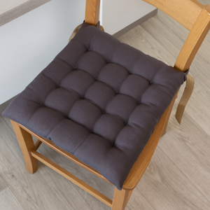 Mondial Tissus - Essentiel - Gris - 40x40cm - Coussin de chaise Mondial Tissus - Essentiel - Gris - 40x40cm - Coussin de chaise