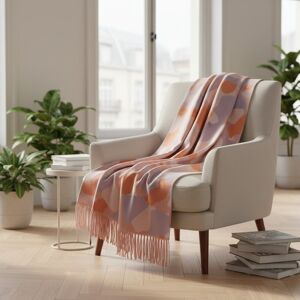 Plaid terrazzo rose 130x170cm - MT - Mondial Tissus Plaid terrazzo rose 130x170cm - MT - Mondial Tissus
