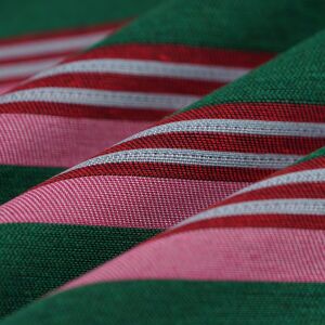 Tissu jacquard rayures Peps vert rose - Mondial Tissus Tissu jacquard rayures Peps vert rose - Mondial Tissus