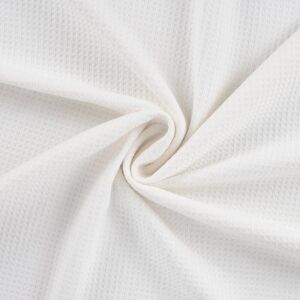 Tissu éponge nid d'abeille verso bouclette uni beige - Mondial Tissus Tissu éponge nid d'abeille verso bouclette uni beige - Mondial Tissus