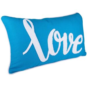 Housse de coussin bleu Love - MT - Mondial Tissus Housse de coussin bleu Love - MT - Mondial Tissus