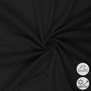 Tissu pour short de bain recyclé uni noir - Mondial Tissus Tissu pour short de bain recyclé uni noir - Mondial Tissus