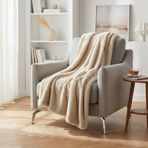 Mondial Tissus - MT - Crème - 130x170cm - Couverture Mondial Tissus - MT - Crème - 130x170cm - Couverture