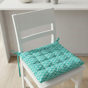 Galette de chaise Origami vert - MT - Mondial Tissus Galette de chaise Origami vert - MT - Mondial Tissus