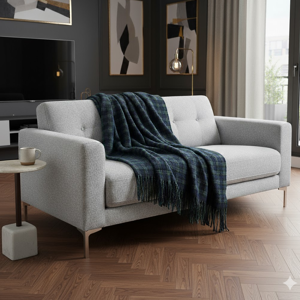 Plaid a carreaux vert et bleu 130x170cm - MT - Mondial Tissus Plaid a carreaux vert et bleu 130x170cm - MT - Mondial Tissus
