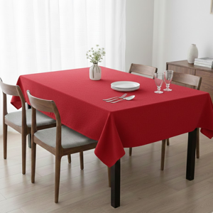 Nappe rectangle crinkle rouge 150x250cm - MT - Mondial Tissus Nappe rectangle crinkle rouge 150x250cm - MT - Mondial Tissus