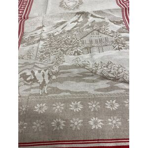 Torchon jacquard motif Savoie 50 x 70 cm - Mondial Tissus Torchon jacquard motif Savoie 50 x 70 cm - Mondial Tissus