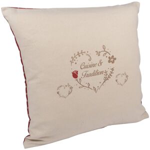 Housse de coussin Cottage beige - MT - Mondial Tissus Housse de coussin Cottage beige - MT - Mondial Tissus
