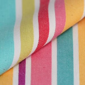 Tissu tissé teint rayures Joy multicolore - MT - Mondial Tissus Tissu tissé teint rayures Joy multicolore - MT - Mondial Tissus