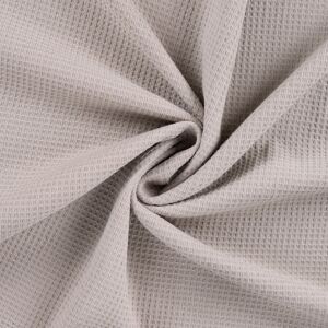 Tissu éponge nid d'abeille verso bouclette uni taupe - Mondial Tissus Tissu éponge nid d'abeille verso bouclette uni taupe - Mondial Tissus