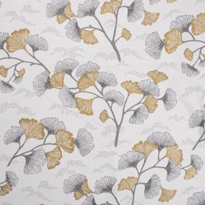 Jacquard ginkgo blanc or 140cm - Mondial Tissus Jacquard ginkgo blanc or 140cm - Mondial Tissus