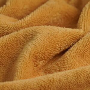 Tissu éponge bambou douce jaune ocre - Mondial Tissus Tissu éponge bambou douce jaune ocre - Mondial Tissus