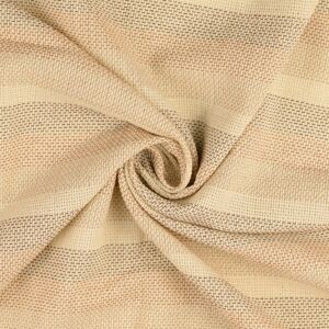 Toile étamine coton ajourée rayures beige taupe - Mondial Tissus Toile étamine coton ajourée rayures beige taupe - Mondial Tissus